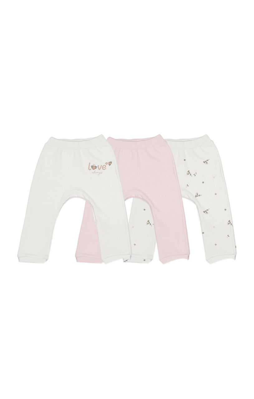 Bistyle 3lü Patiksiz Alt Love Grows Kutulu 16196 Ekru - 1