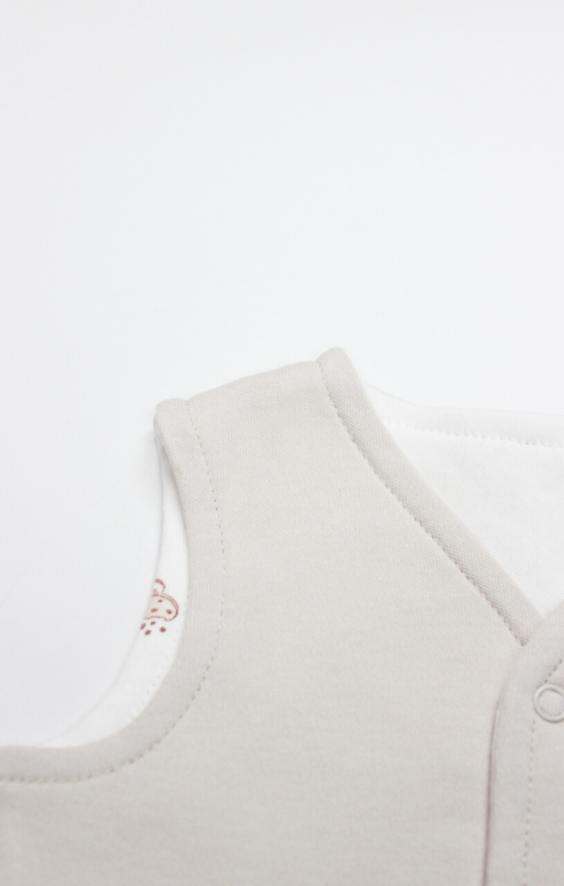 Bistyle Yelek Çift Taraflı Cookies Make Happy 18111 Ekru - 2