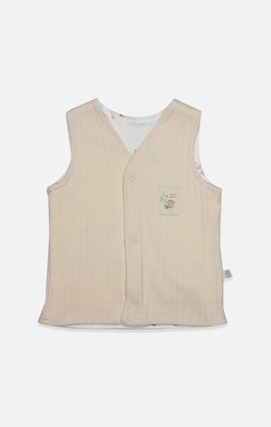 Bistyle Yelek Çift Taraflı With You Family 18113 Bej - Bistyle