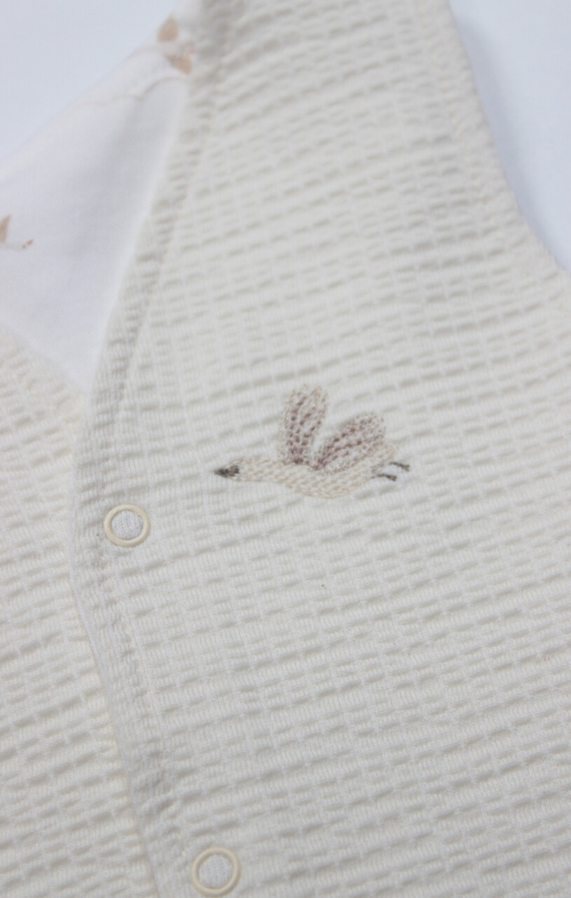 Bistyle Yelek Çift Taraflı Love You Smile 18115 Ekru - 2