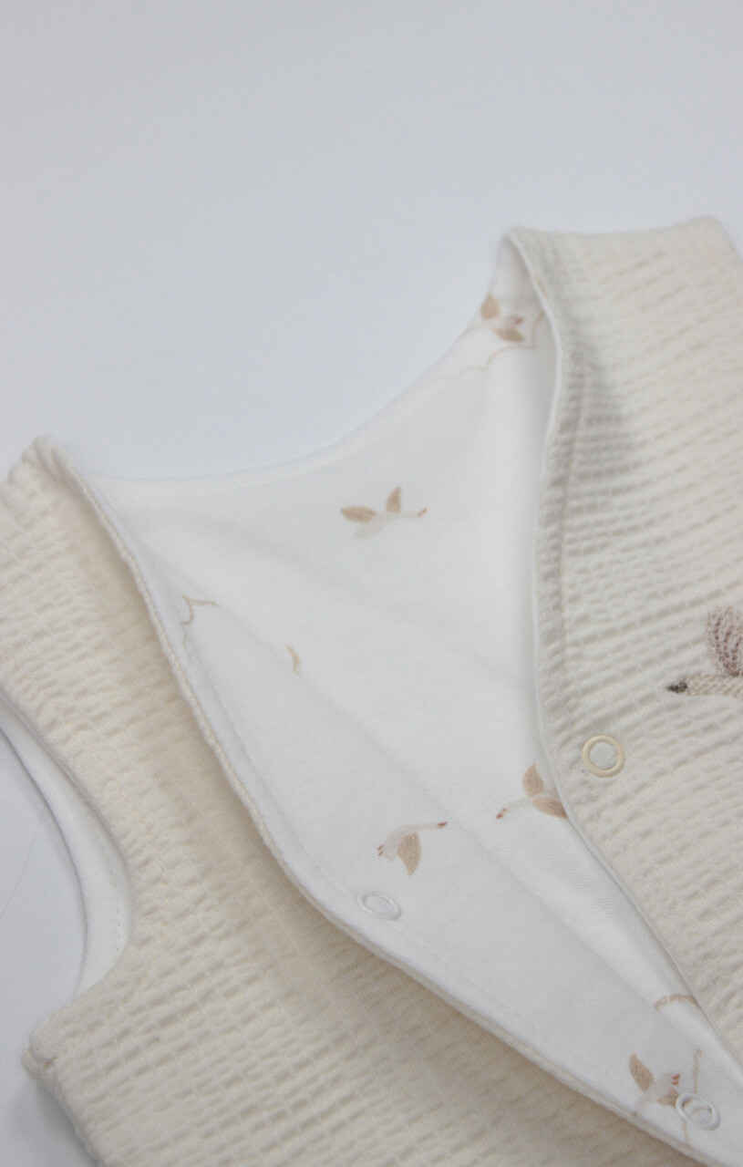 Bistyle Yelek Çift Taraflı Love You Smile 18115 Ekru - 3