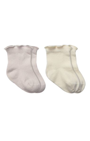 Bistyle Overlok Style Penye Soket Çorap 2li 10153 Taş - Bistyle