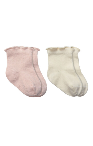 Bistyle Overlok Style Penye Soket Çorap 2li 10153 Pudra - Bistyle