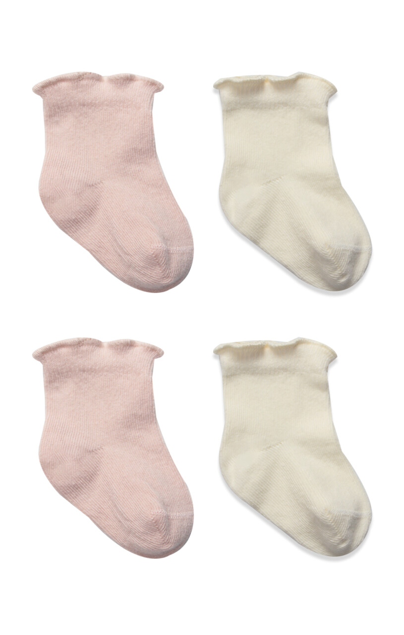 Bistyle Overlok Style Penye Soket Çorap 2li 10153 Pudra - 2