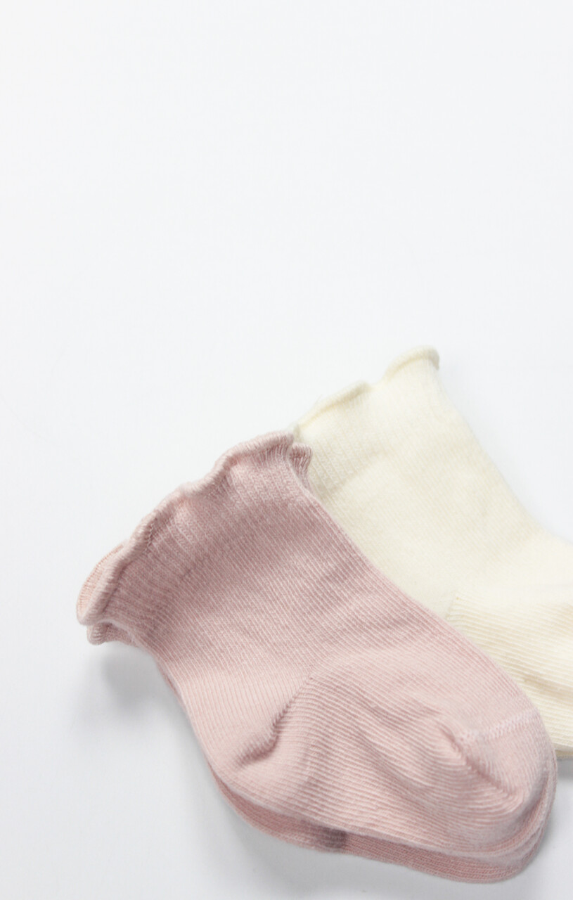 Bistyle Overlok Style Penye Soket Çorap 2li 10153 Pudra - 3