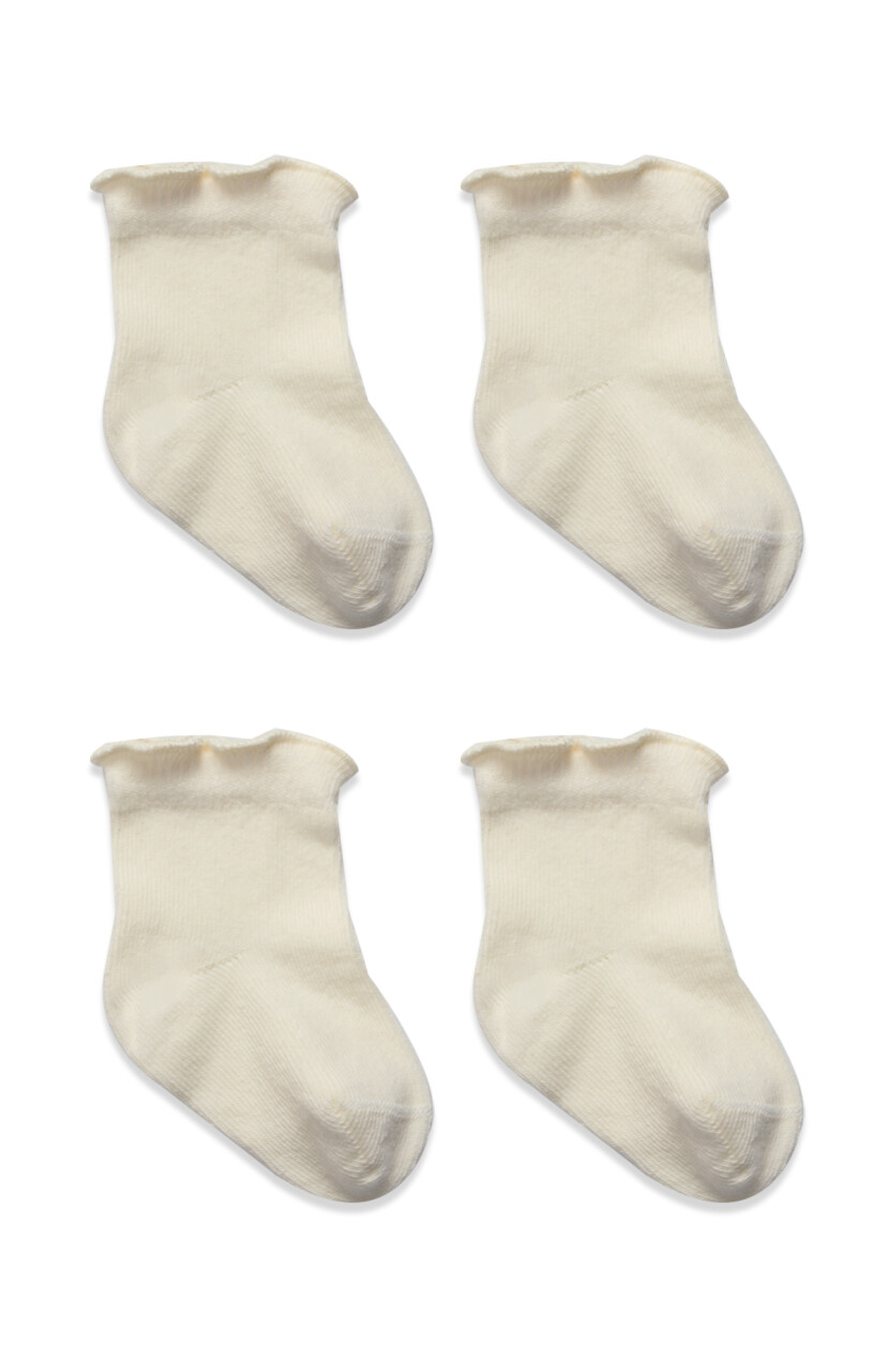 Bistyle Overlok Style Penye Soket Çorap 2li 10153 Naturel - 2