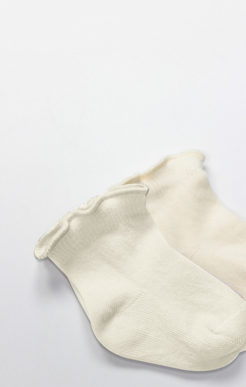 Bistyle Overlok Style Penye Soket Çorap 2li 10153 Naturel - 3