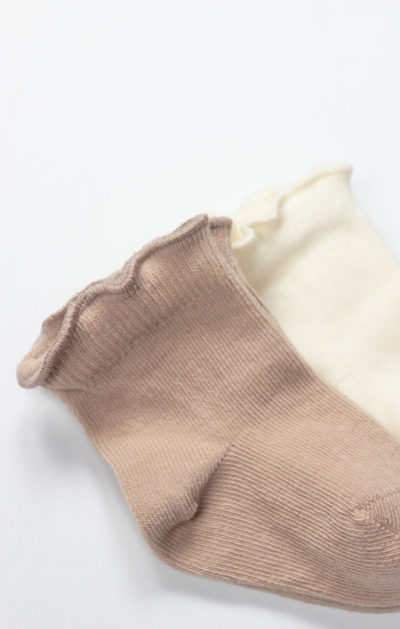 Bistyle Overlok Style Penye Soket Çorap 2li 10153 Kahve - 4