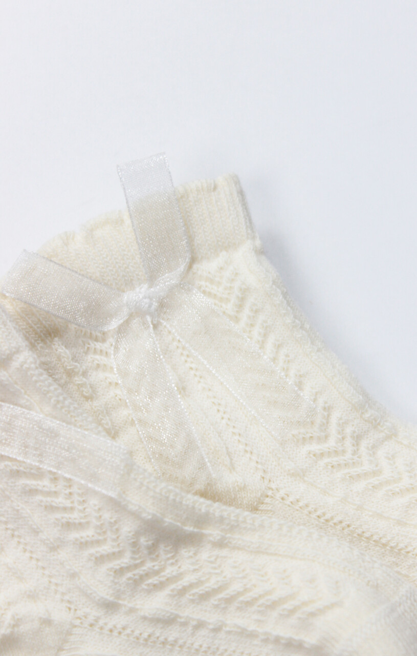 Bistyle Fiyonklu Penye Soket Çorap 2li 10150 Naturel - 4