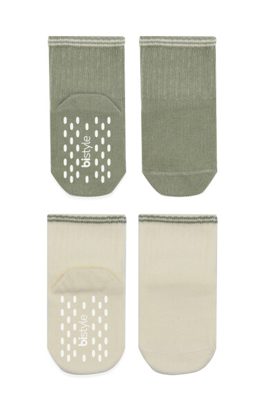 Bistyle Çemberli Basic Penye Kaymaz Soket Çorap 2li 10146 Nil - 2