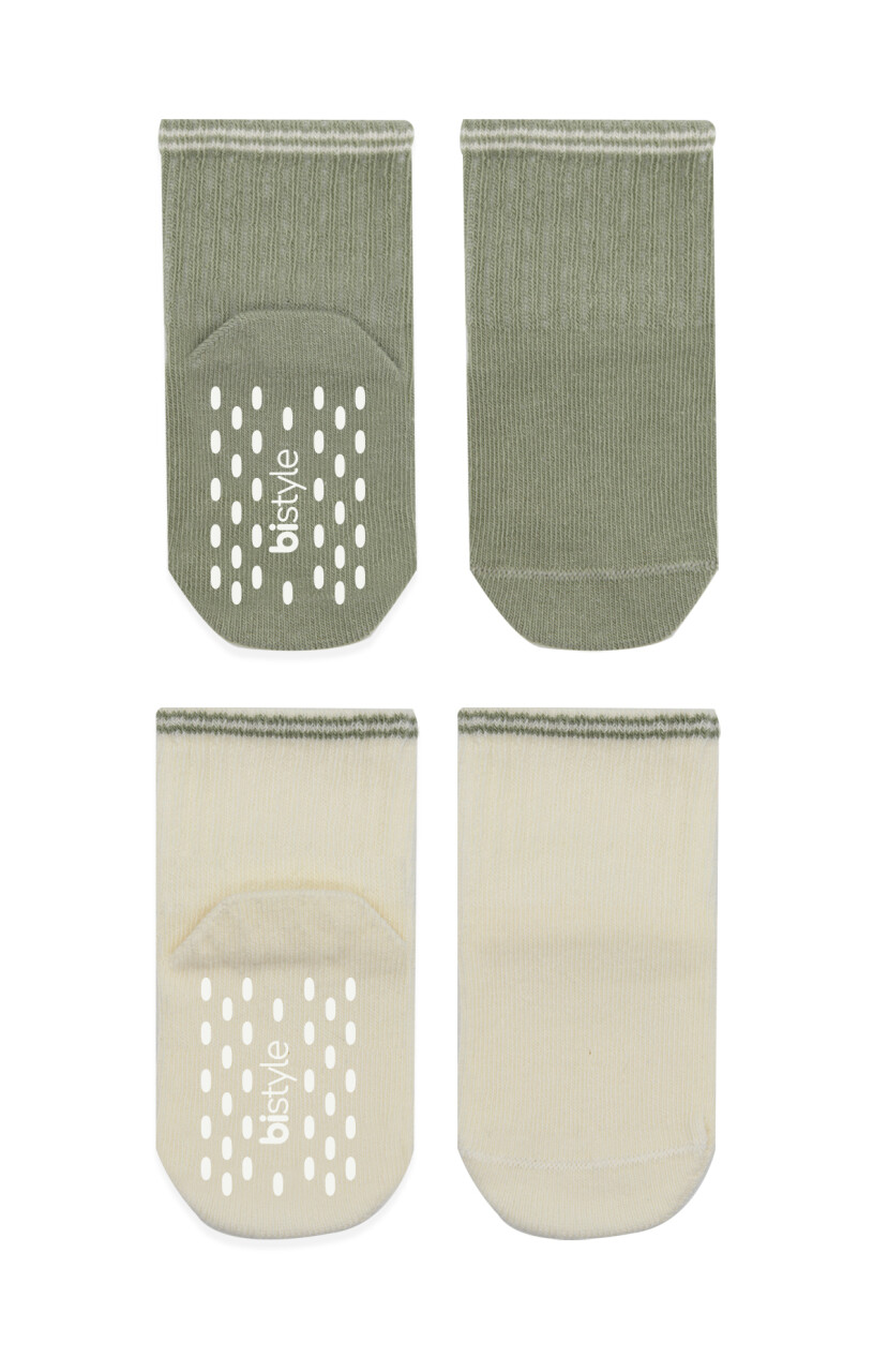 Bistyle Çemberli Basic Penye Kaymaz Soket Çorap 2li 10146 Nil - 2