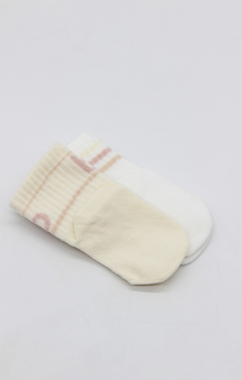 Bistyle Penye Kaymaz Soket Çorap 2li 10144 Pudra Ekru - 3