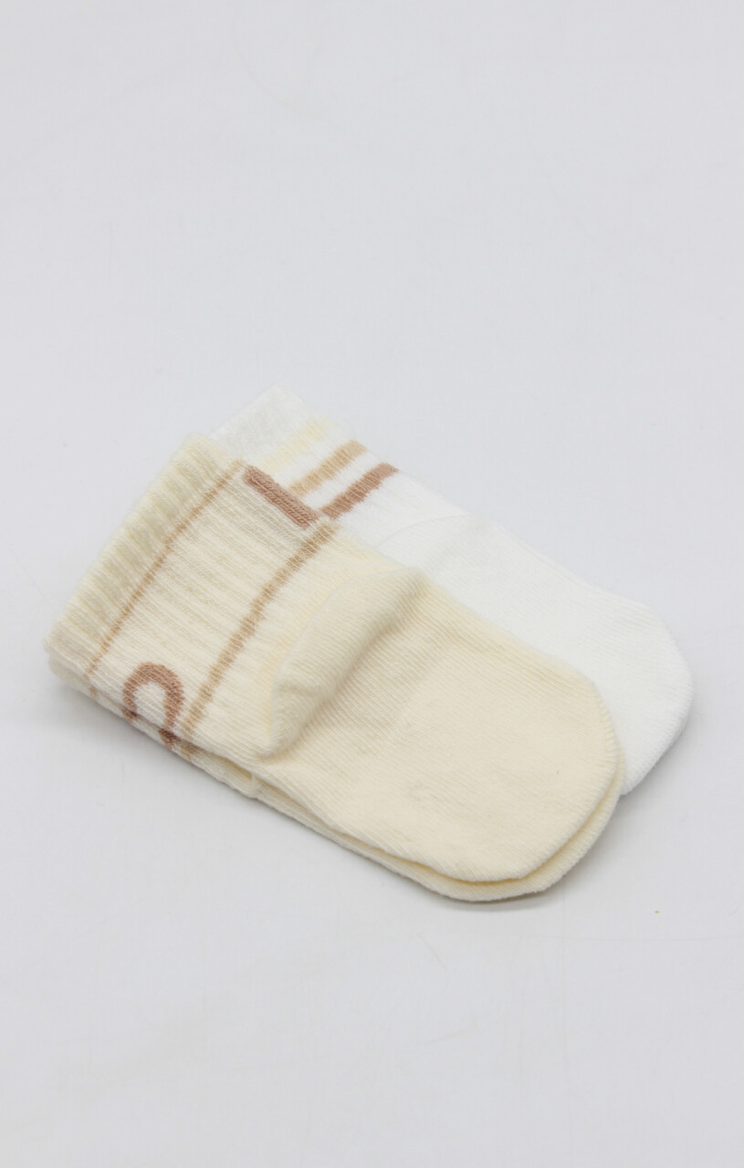 Bistyle Penye Kaymaz Soket Çorap 2li 10144 Bej Ekru - 3