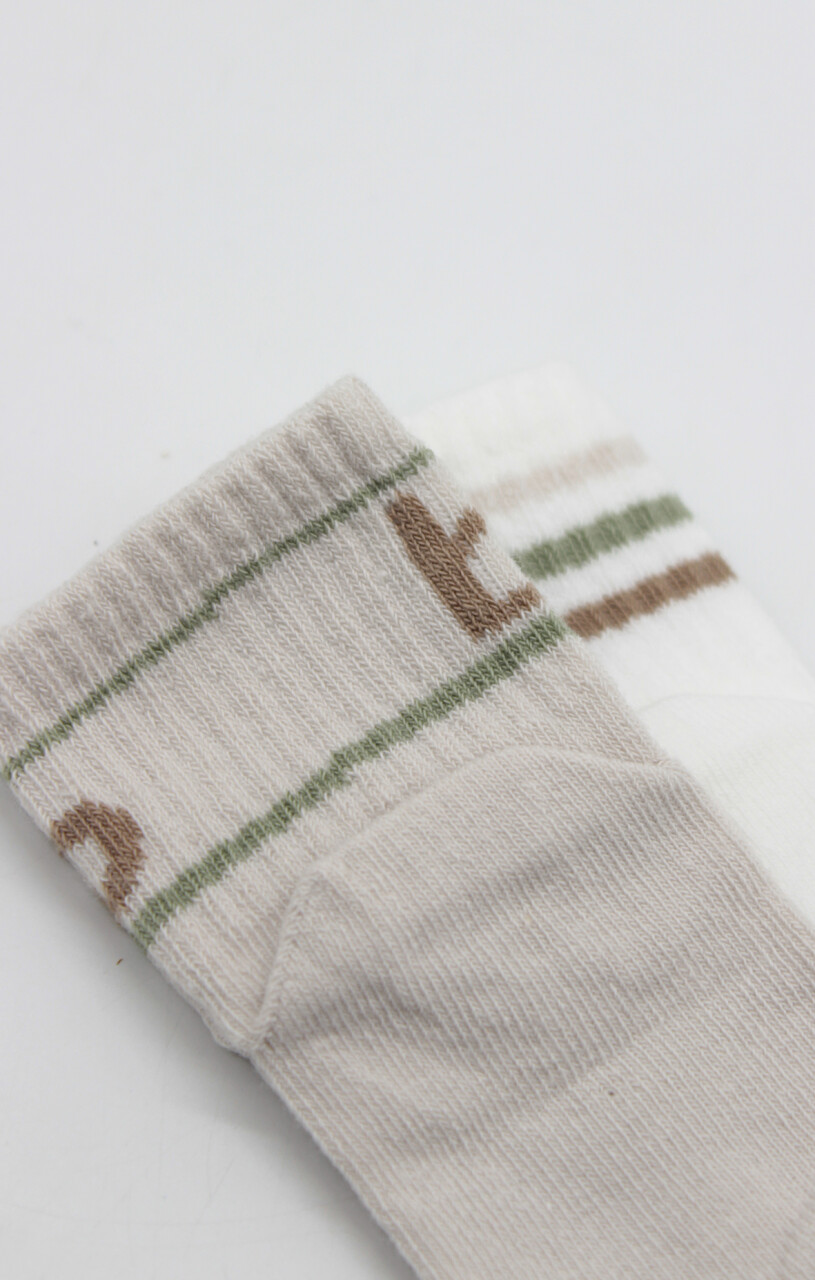 Bistyle Penye Kaymaz Soket Çorap 2li 10144 Taş Ekru - 4