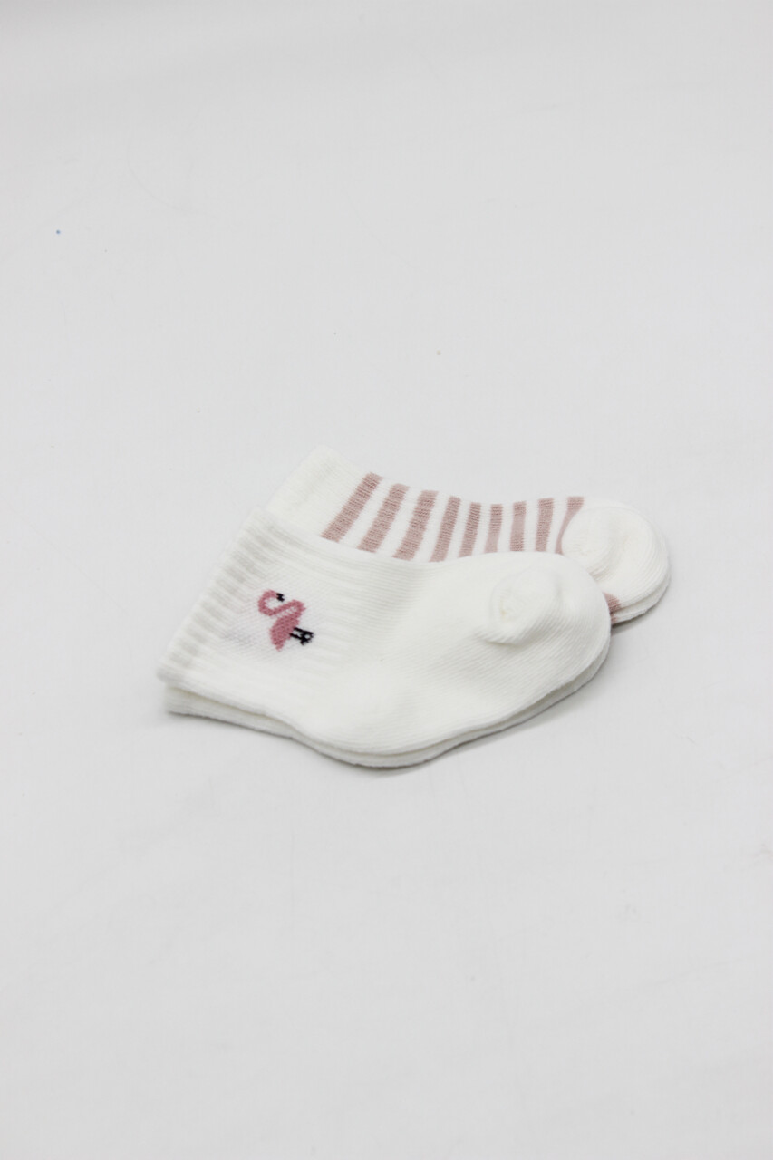 Bistyle Little Girl Penye Soket Çorap 2li 10139 Ekru Lila - 2