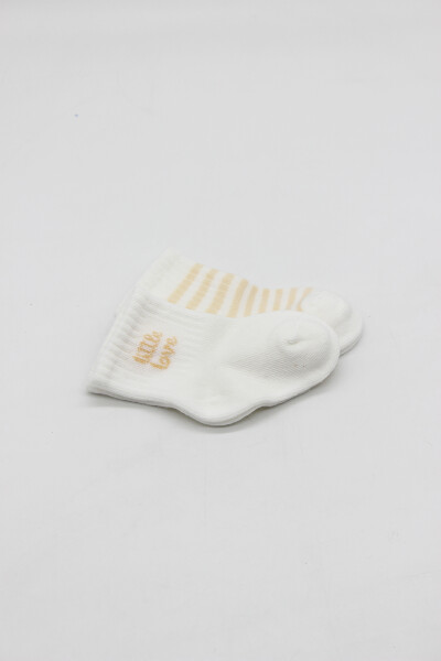 Bistyle Little Girl Penye Soket Çorap 2li 10139 Ekru Somon - 2