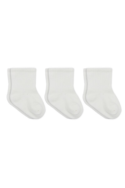 Bistyle 3lü Penye Soket Çorap 10132 Ekru - Bistyle