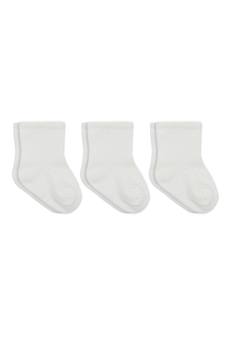 Bistyle 3lü Penye Soket Çorap 10132 Ekru - 1