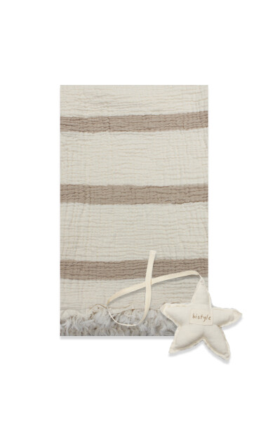 Bistyle Müslin Battaniye Uyku Arkadaşli Pure Life 70156 85x85cm Bej - 5