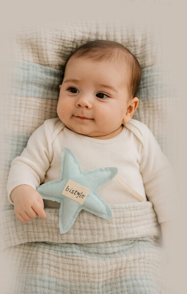 Bistyle Müslin Battaniye Uyku Arkadaşli My Teddy 70157 85x85cm Mint - Bistyle