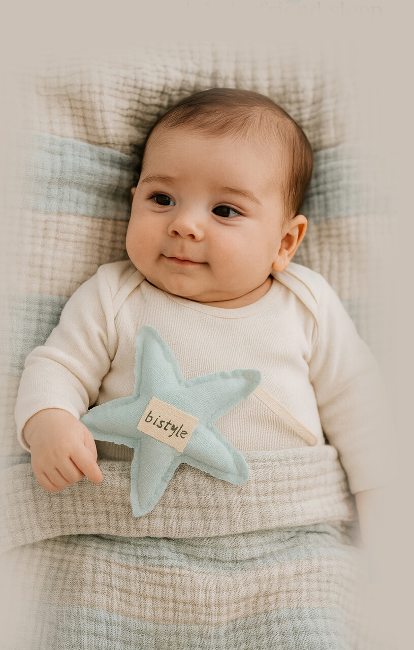 Bistyle Müslin Battaniye Uyku Arkadaşli My Teddy 70157 85x85cm Mint - 1