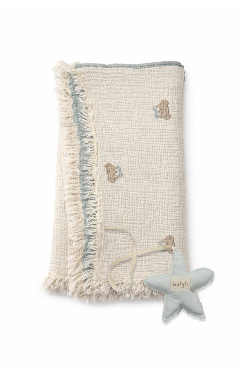 Bistyle Müslin Battaniye Uyku Arkadaşli My Teddy 70157 85x85cm Mint - 4