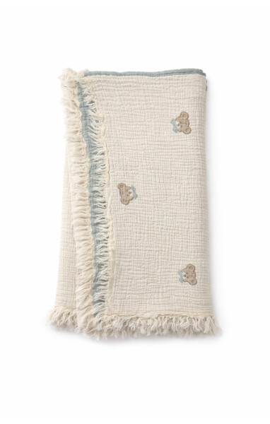 Bistyle Müslin Battaniye Uyku Arkadaşli My Teddy 70157 85x85cm Mint - 5