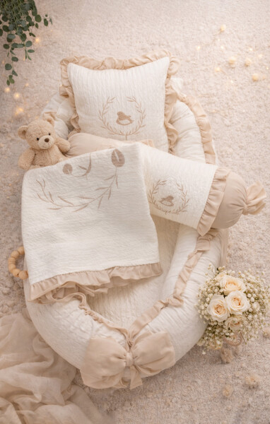 Bistyle Babynest Lüks Battaniyeli My Favorite 80121 Bej - Bistyle