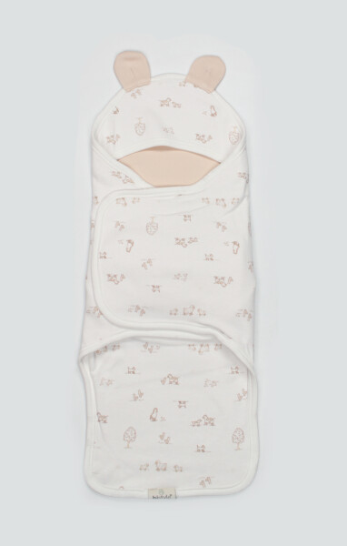 Bistyle Curly Lamb Bel Destekli Kundak 75111 Bej Mavi Ekru - Bistyle