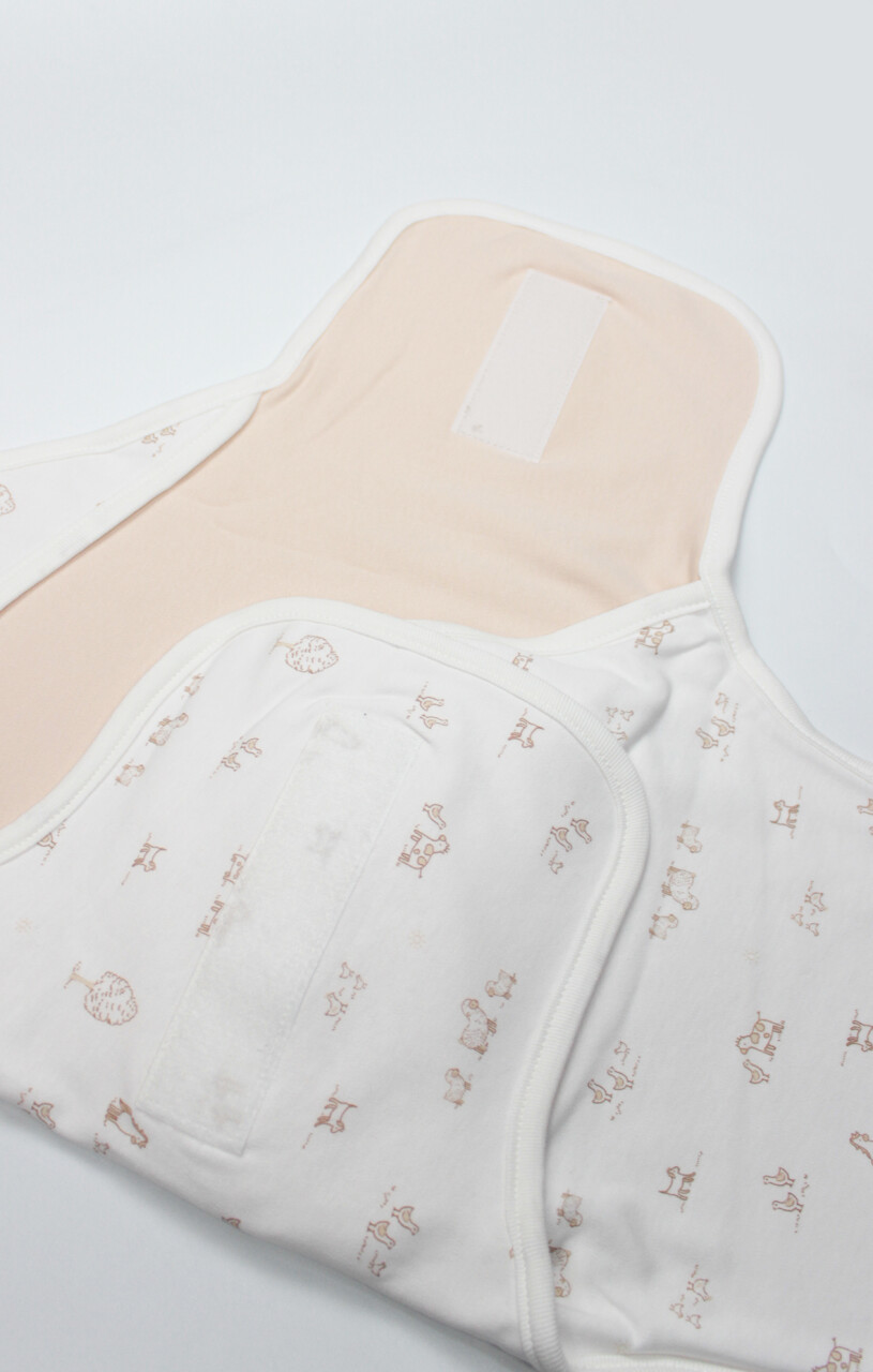 Bistyle Curly Lamb Bel Destekli Kundak 75111 Bej Mavi Ekru - 3