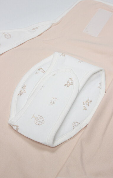 Bistyle Curly Lamb Bel Destekli Kundak 75111 Bej Mavi Ekru - 4