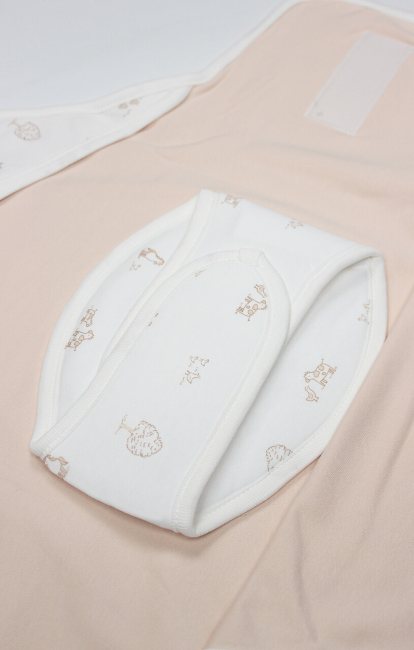 Bistyle Curly Lamb Bel Destekli Kundak 75111 Bej Mavi Ekru - 4