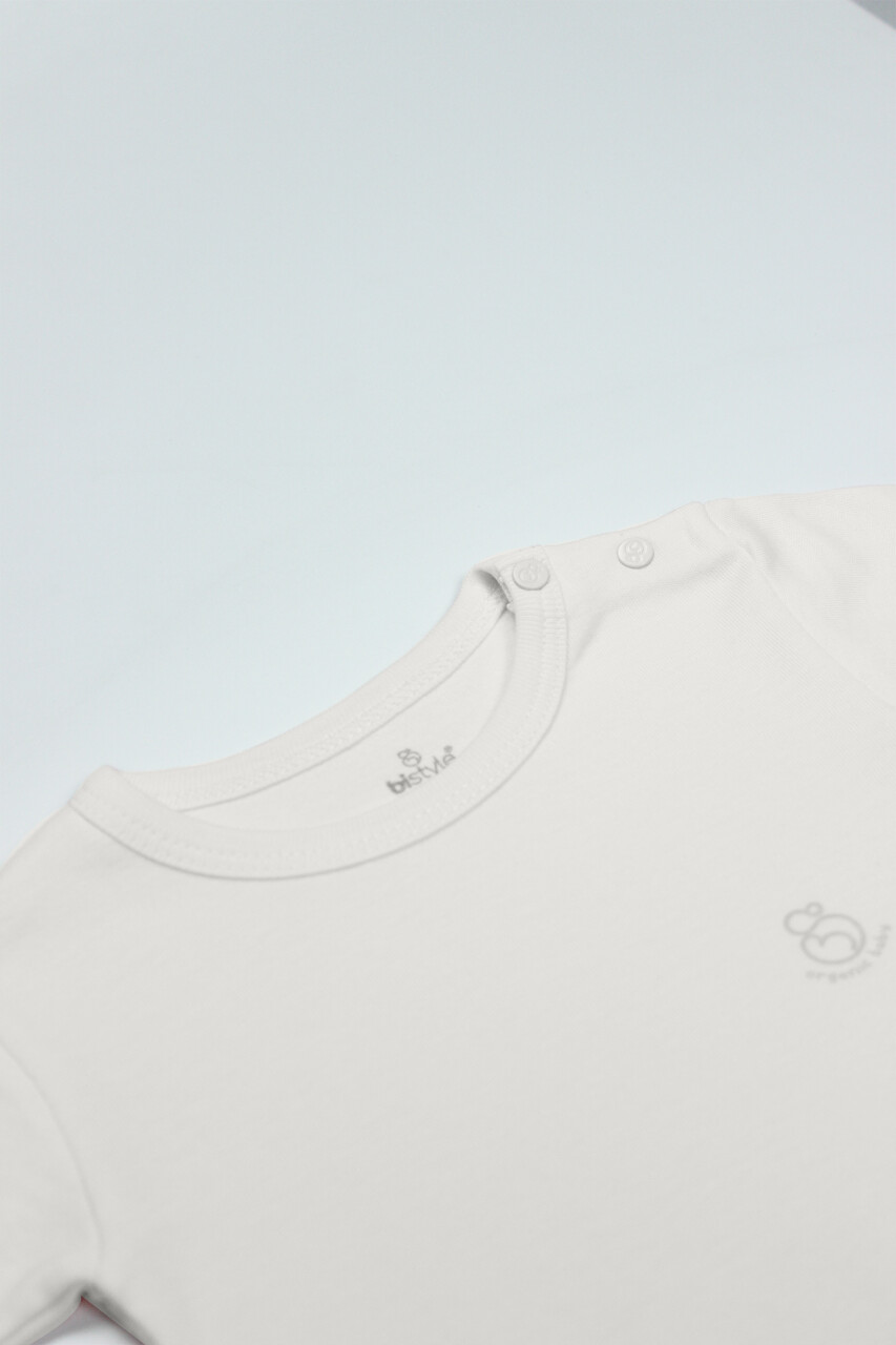 Bistyle Organik Natural Basic Style Yarım Kol Body BS17103 Ekru - 2
