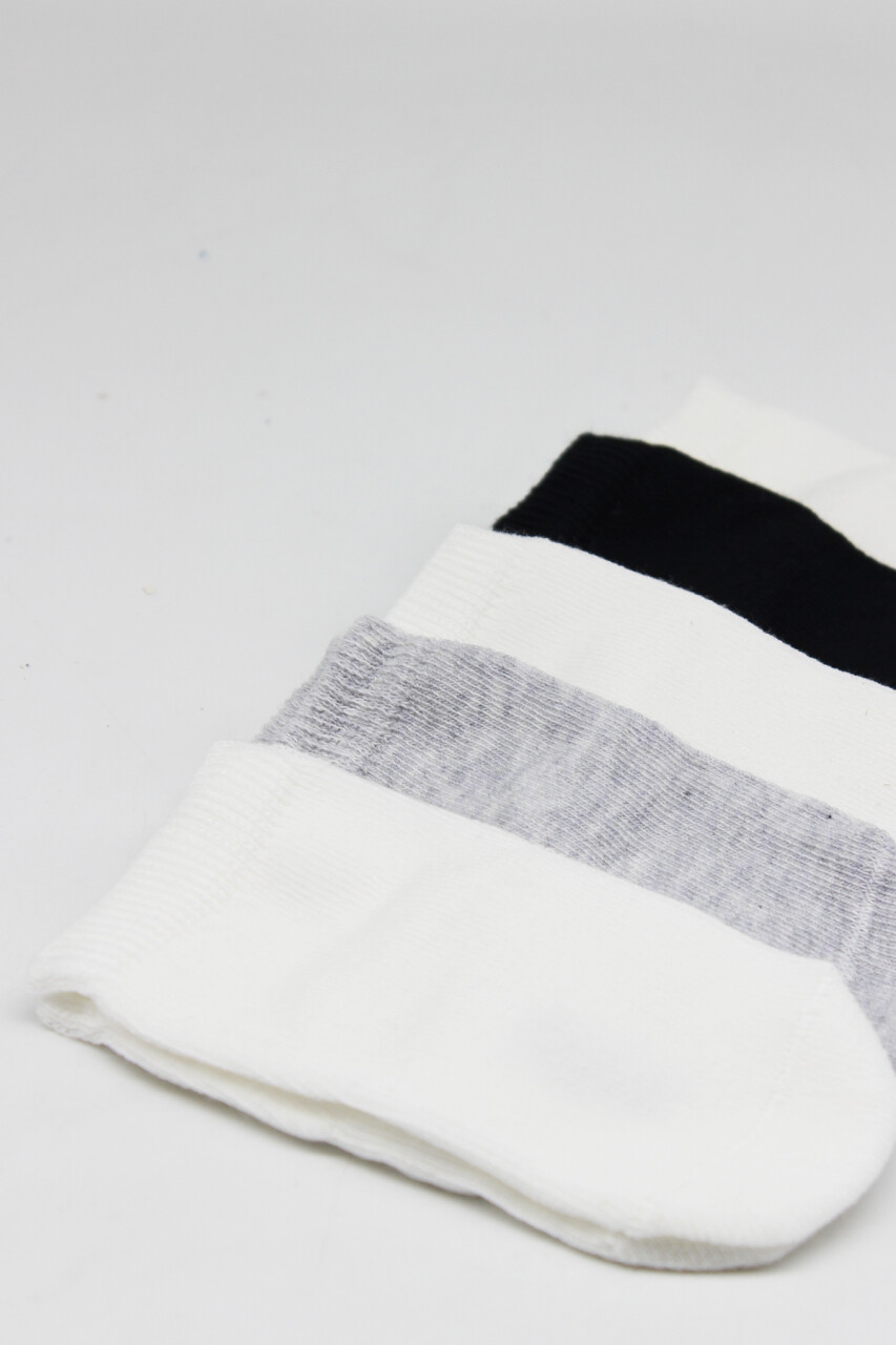 Bistyle 5'li Penye Soket Kutulu Basic Çorap 10131 Gri - 4