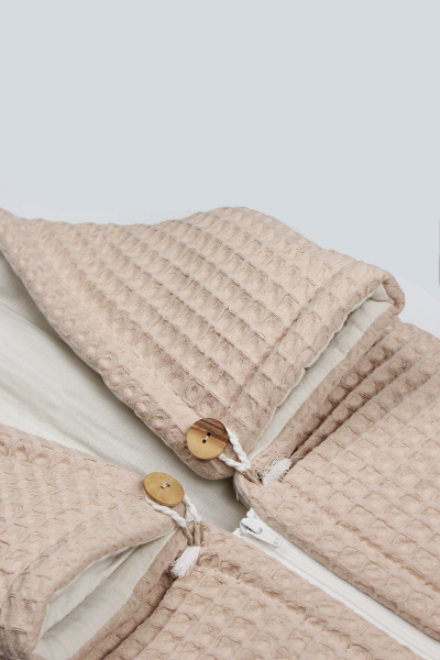 Bistyle Fermuarlı Natural Life Pike Battaniye Boy 70114 Bej - 2