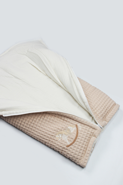 Bistyle Fermuarlı Natural Life Pike Battaniye Boy 70114 Bej - 5