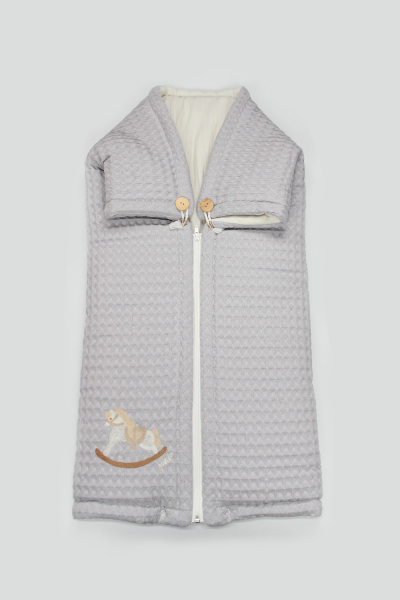 Bistyle Fermuarlı Natural Life Pike Battaniye Boy 70114 Gri - Bistyle