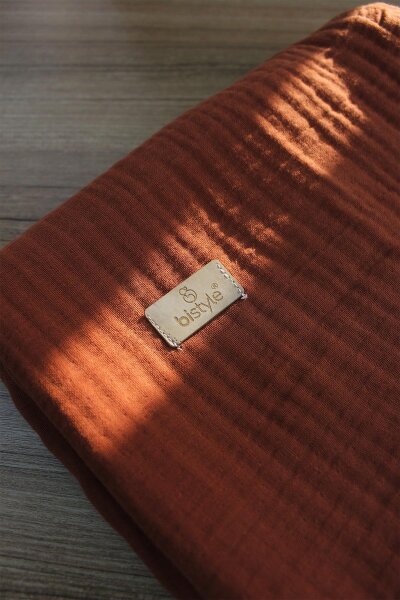 Bistyle Müslin Battaniye 120x120 Cm 70101 Kiremit - 4