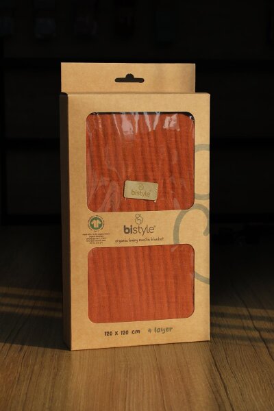 Bistyle Müslin Battaniye 120x120 Cm 70101 Kiremit - 5