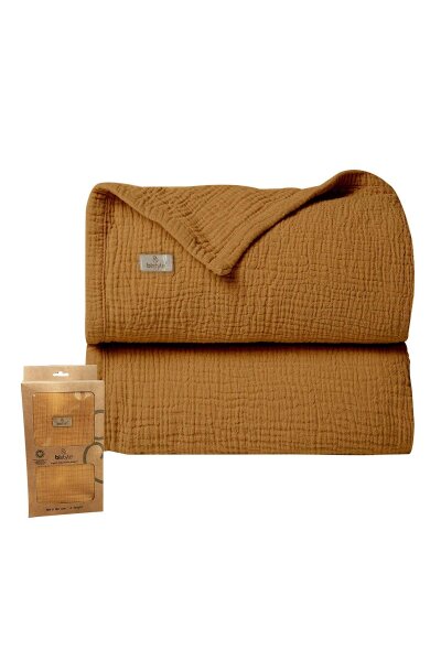 Bistyle Müslin Battaniye 120x120 Cm 70101 Hardal - Bistyle