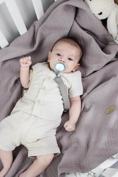 Bistyle Müslin Battaniye 120x120 Cm 70101 Antrasit - 2