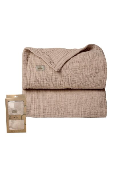 Bistyle Müslin Battaniye 120x120 Cm 70101 Bej - Bistyle