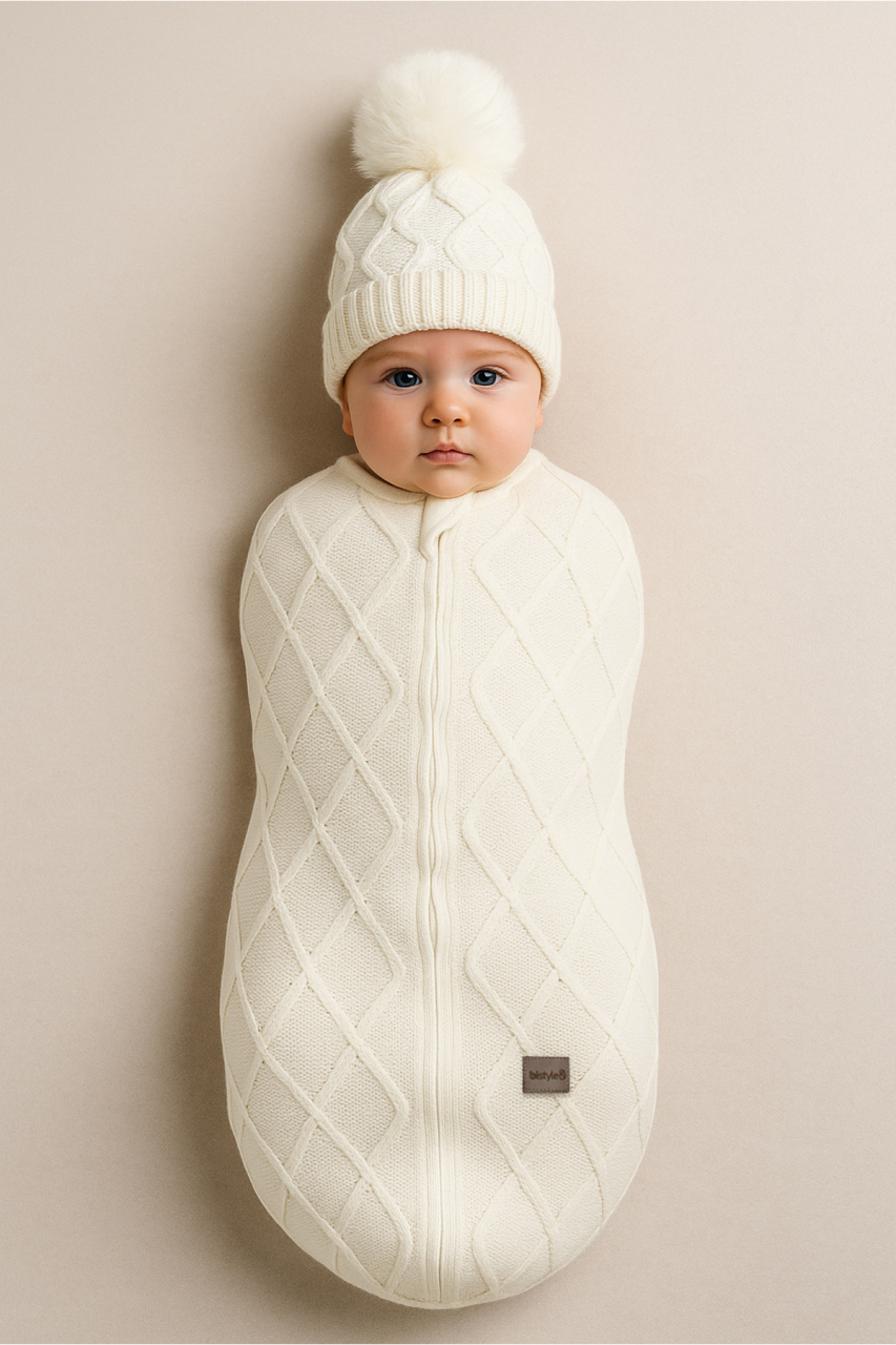 Bistyle Baby İn Swadding Triko Kundak 75108 Ekru - 1