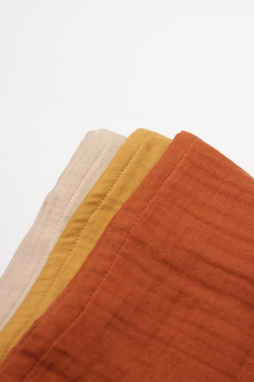 Bistyle 6'lı Müslin Mendil 20x20 cm 90106 Kiremit Bej Hardal - 3