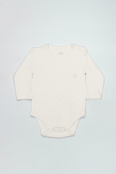 Bistyle Natural Basic Style Uzun Kol Body 17104 Ekru - Bistyle