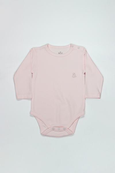 Bistyle Natural Basic Style Uzun Kol Body 17104 Pembe - Bistyle