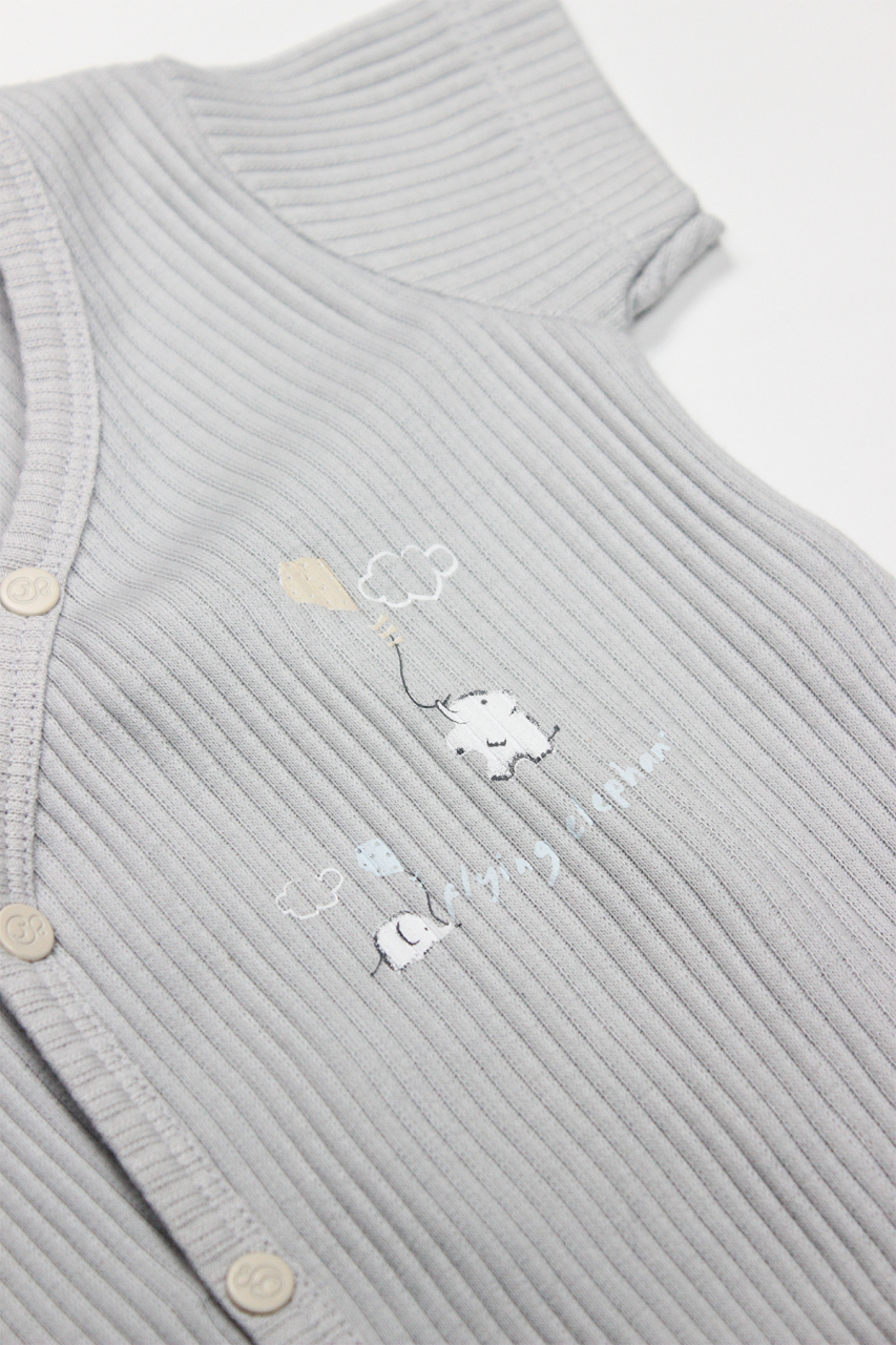 Bistyle Flying Elephant 2'li Yarım Kol Badi 17117 Ekru Gri - 4