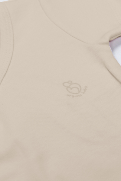 بدلة جسم بيستايل العضوية الطبيعية الأساسية ذات الأكمام الطويلة الملفوفة BS17102 بيج - 3