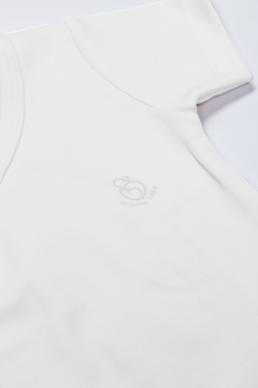 Bistyle Organik Natural Basic Style Kruvaze Yarım Kol Body BS17101 Beyaz - 3