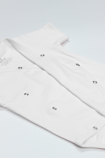 Bistyle Organik Natural Basic Style Kruvaze Yarım Kol Body BS17101 Beyaz - 4